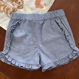 Girls Jean shorts with ruffles size 8 by Sovereign Code LA NWOT